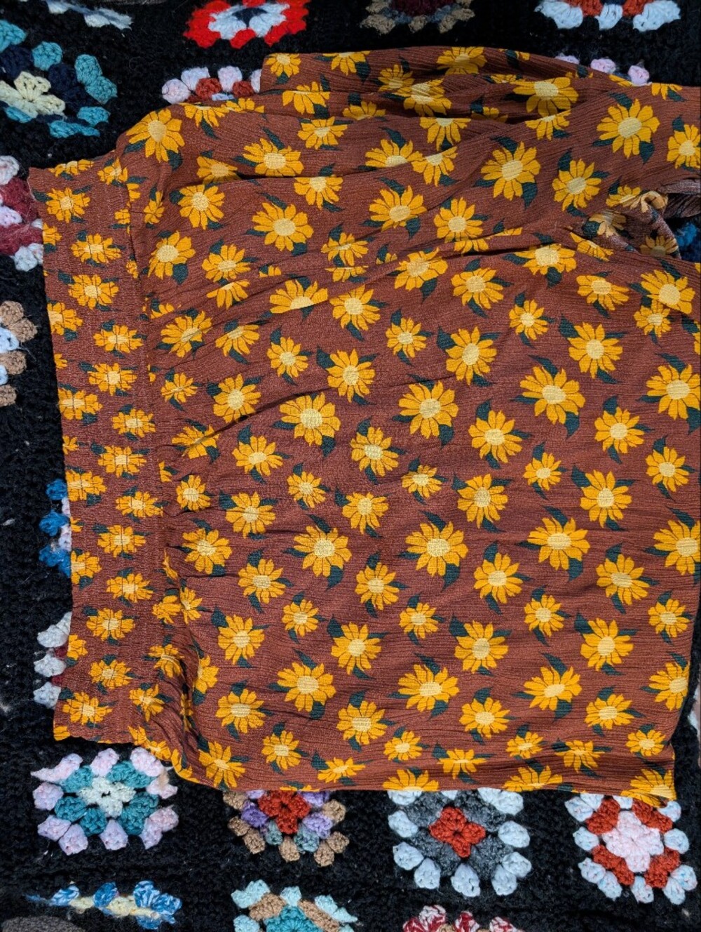 Lucy & Yak - Poppy Skirt in Orange Selene Sunflower Print